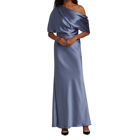 Amsale
Satin One-Shoulder Gown - Picture 2 of 11